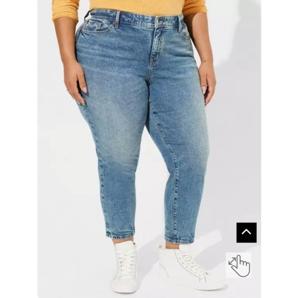 Torrid Women's 18 S Skinny‎ Ankle Jeans Grunge Y2K Retro Boho Festival Casual - Picture 3 of 12